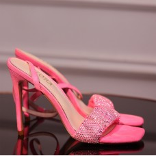 Candy Pink Strappy Stiletto Heels